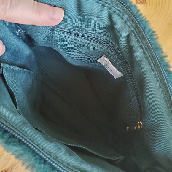 A New Day Faux Fur Crossbody in Teal - Picture 7 of 9